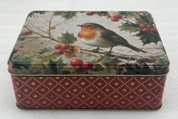 Christmas Robin Bakery Tin - RB2670 Nostalgia